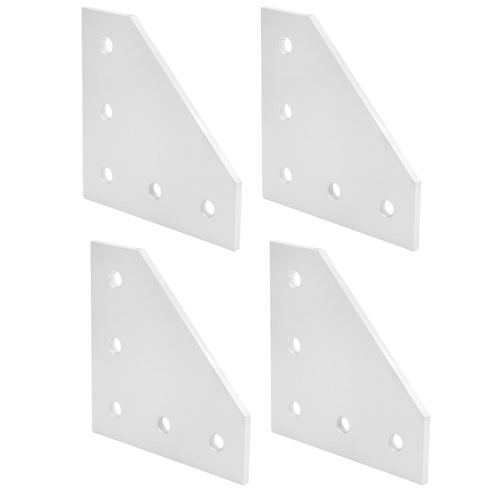 4Pcs Joining Plate Outside 5‑Hole Aluminum Connecting Reinforcement Right Angle Connection3030L Shape