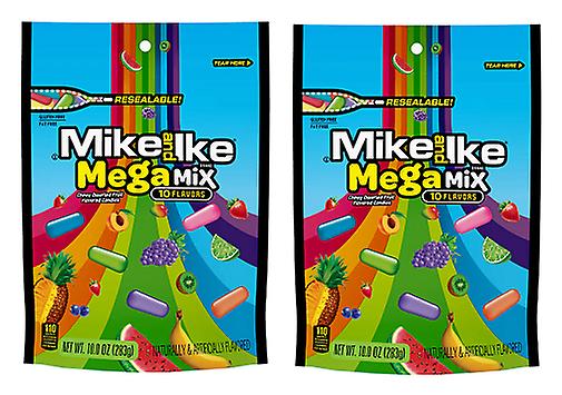 Mike and Ike Mega Mix Chewy Fruit Flavored Candies 2 Pack
