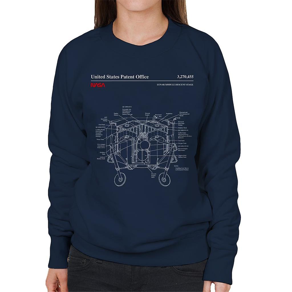 NASA Lunar Module Descent Stage Blueprint Women's Sweatshirt