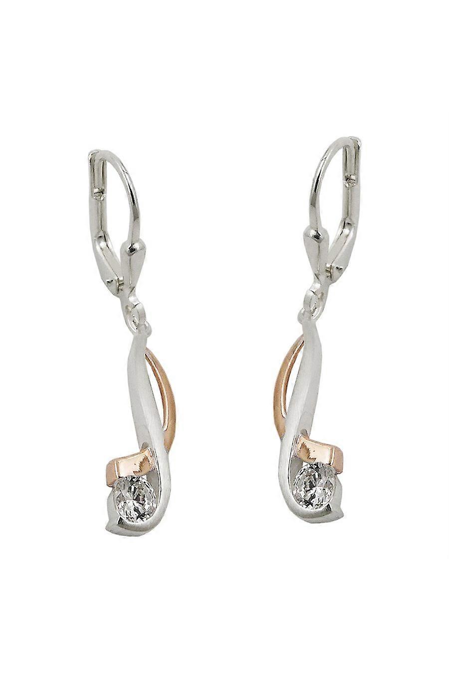 Earrings Leverback Zirconia Silver 925 - Gl93486