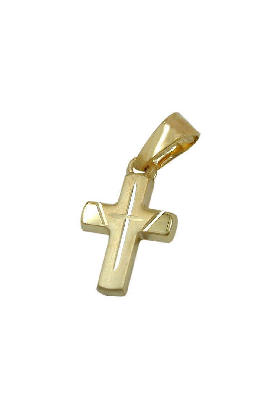 Pendant Crucifix Diamond Cut 14k Gold - Gl430627