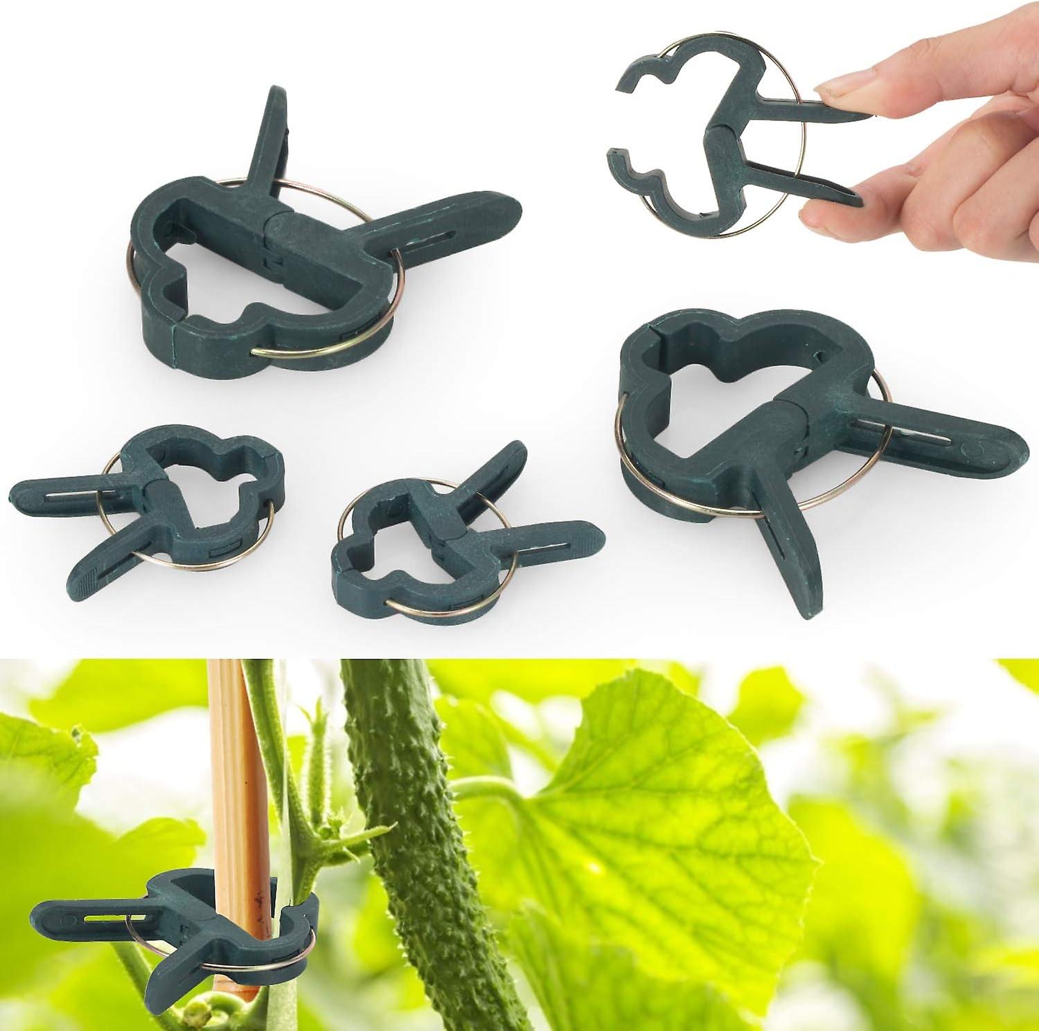 80Pcs Adjustable Plant Support Clips Garden Stake Covers Support Structure Tie Down (40 Large Clips And 40 Small Clips)
