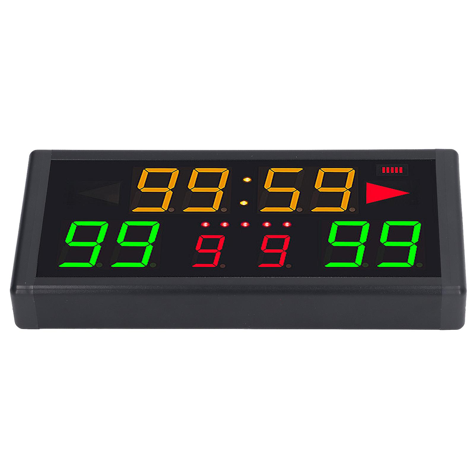 10 Digits Scoreboard LED Electronic Score Keeper Remote Control Scoreboard for Ball Game Daily Training 100‑240V US Plug 