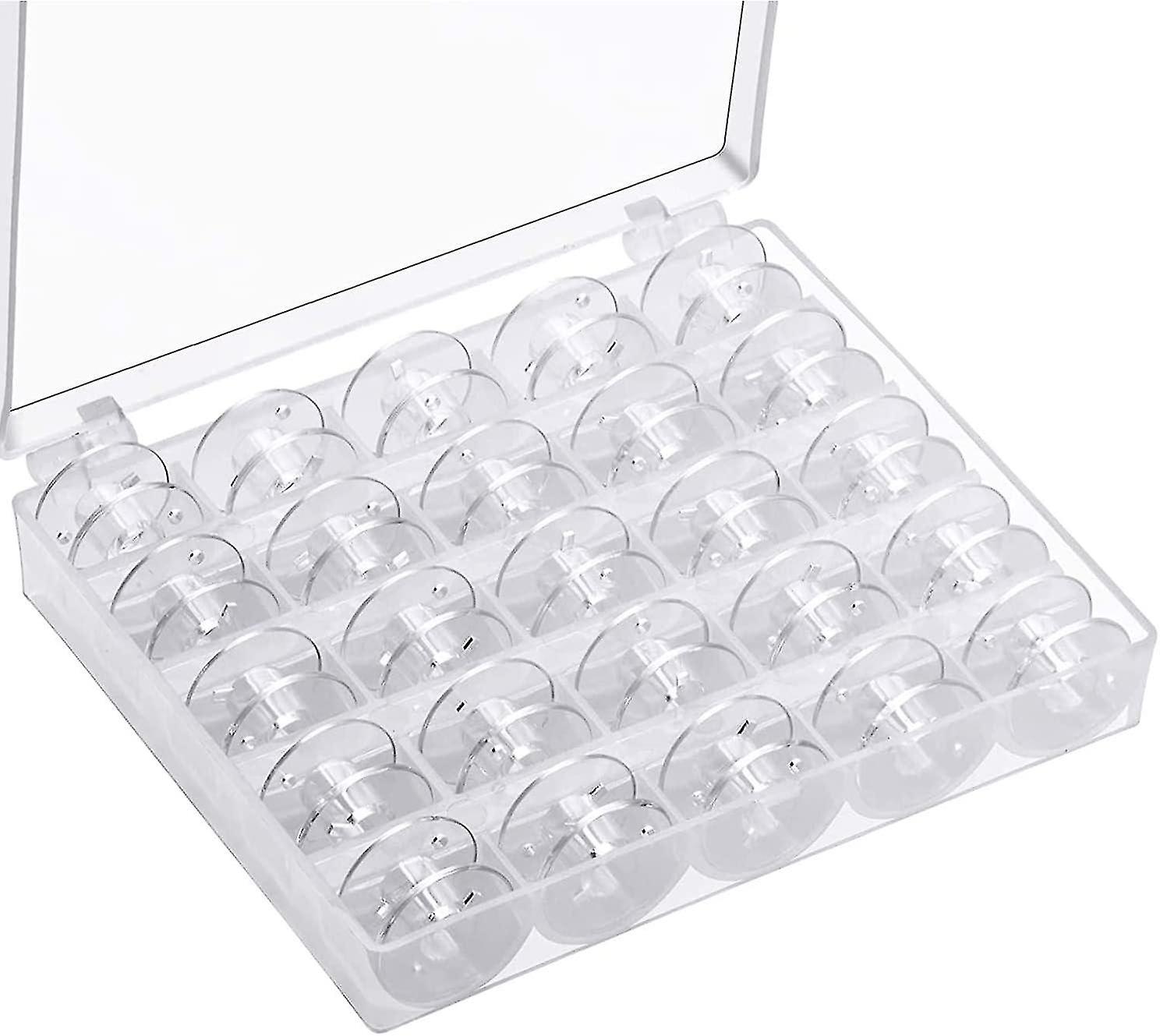 Sewing Machine Bobbin (25 Pcs Transparent),Sewing Machine Bobbins Universal Sewing Bobbins Plastic S