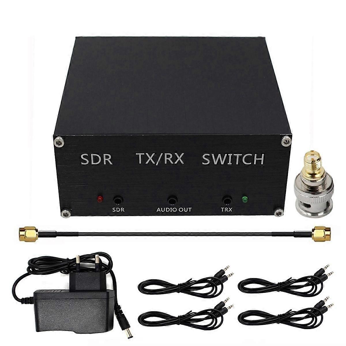 160MHz 100W Antenna Sharer SDR Transceiver Switch Box Aluminum Alloy Case EU Plug