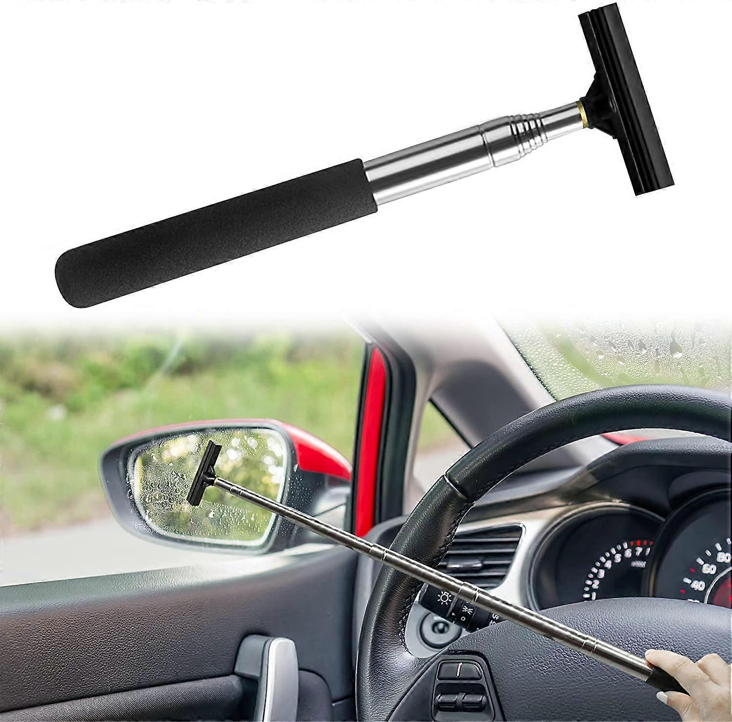 Car Rearview Mirror Wiper, Retractable Window Squeegee, Small Auto Squeegee Cleaner Water Side Mirror Wiper