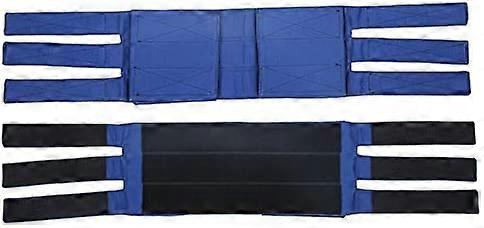 Leg Restraint Belt, Cotton Adjustable Elasticity Wheelchair Footrest, Anti-Slip Adjustable Leg Restraint Strap Safety Belt, Universal Size (Blue)