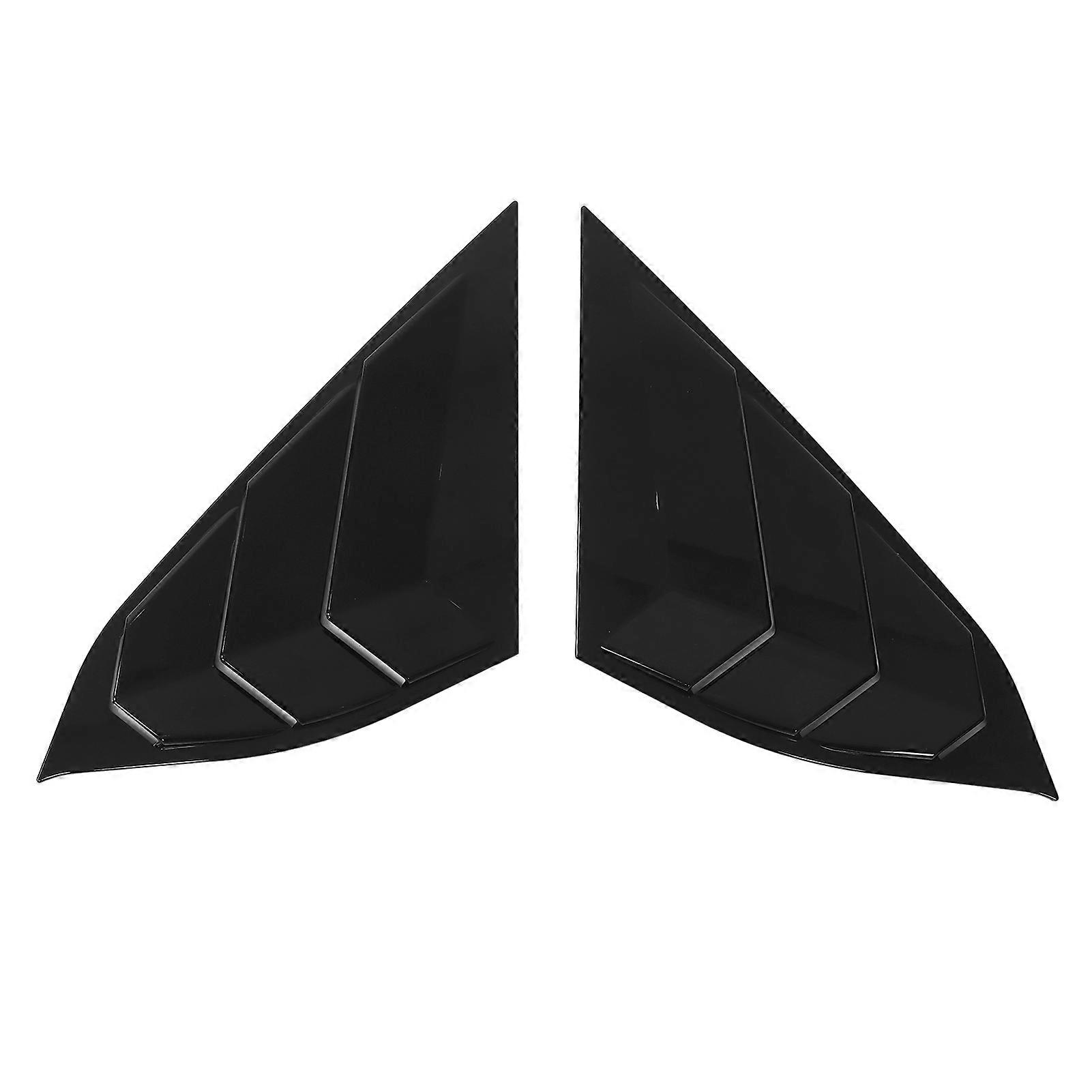 2Pcs/Set Car Rear Side Window Louver Blinds Glossy Black Replacement for Accord 20182021 E2U411