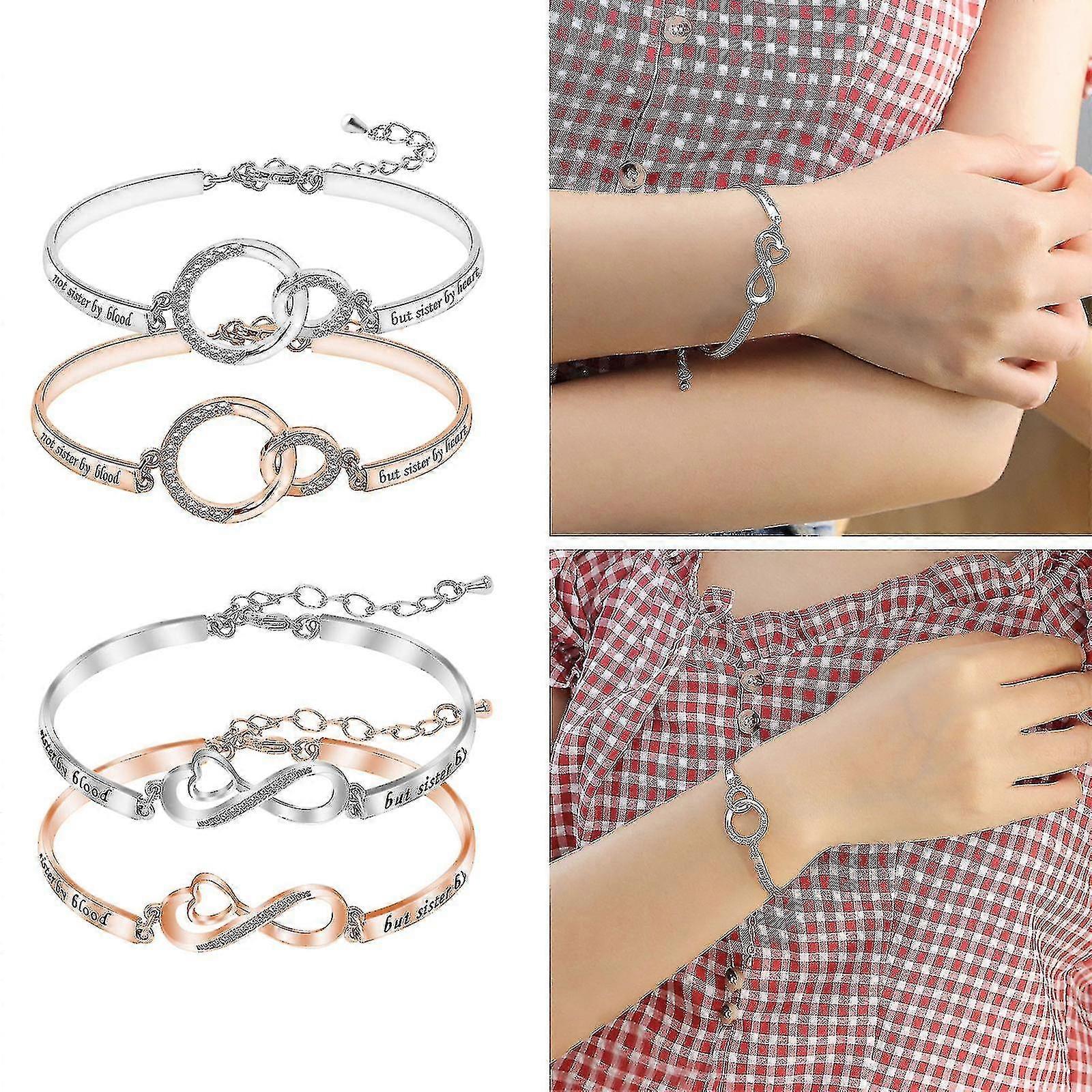 "ikke søster af blod, men søster udenad" Juledag gave modearmbånd