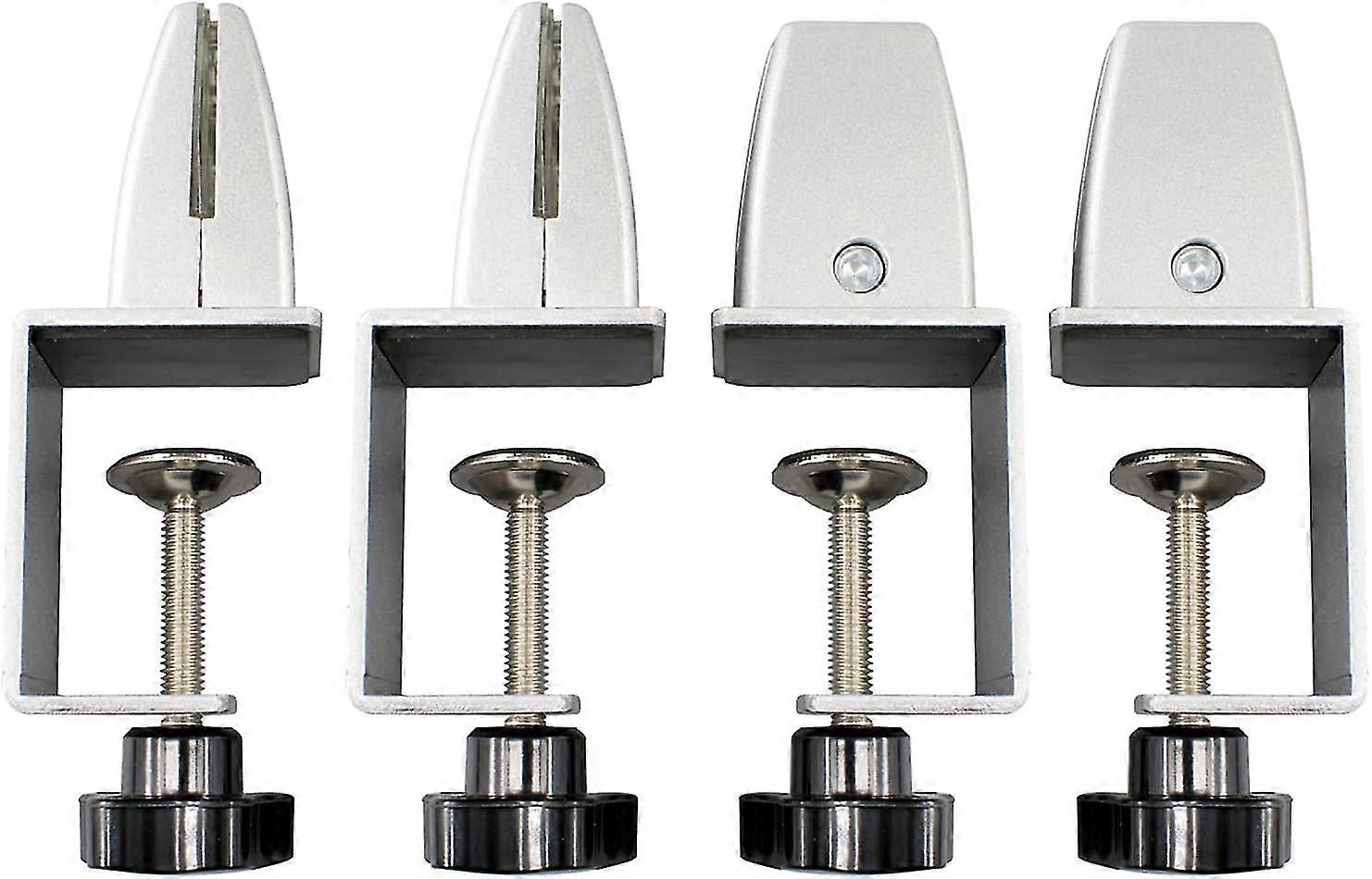 Sneeze Guard Support Clamp Partition Aluminum Adjustable Partition Clamp Acrylic Desk Divider Support