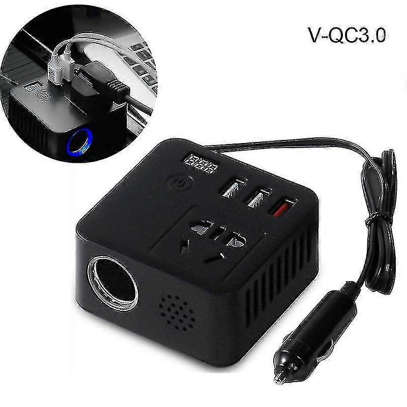 12v / 24v till 220v laddare omvandlare 150w automatisk effekt växelriktare värmeavledning