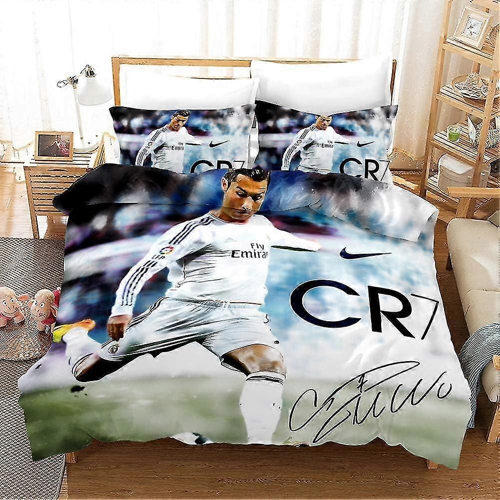 Cristiano Ronaldo Duvet Cover 100% Microfiber, 3D Digital Printed Bedding Set, 3 Piece