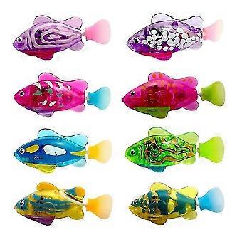8pcs Electronic Fish Activated Battery Powered Toy Childen Pet Holiday Gift Can Swims