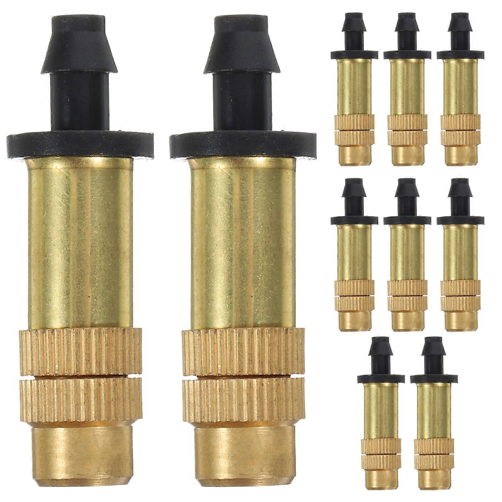 10Pcs Irrigation Nozzle Adjustable Copper Atomizing Nozzle Misting Nozzle Spray Mister Nozzle Head