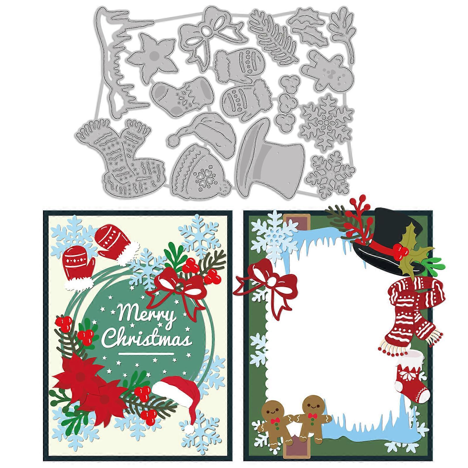 Christmas Hat Scarf Pattern Decoration Template Reusable carbon steel Stencil