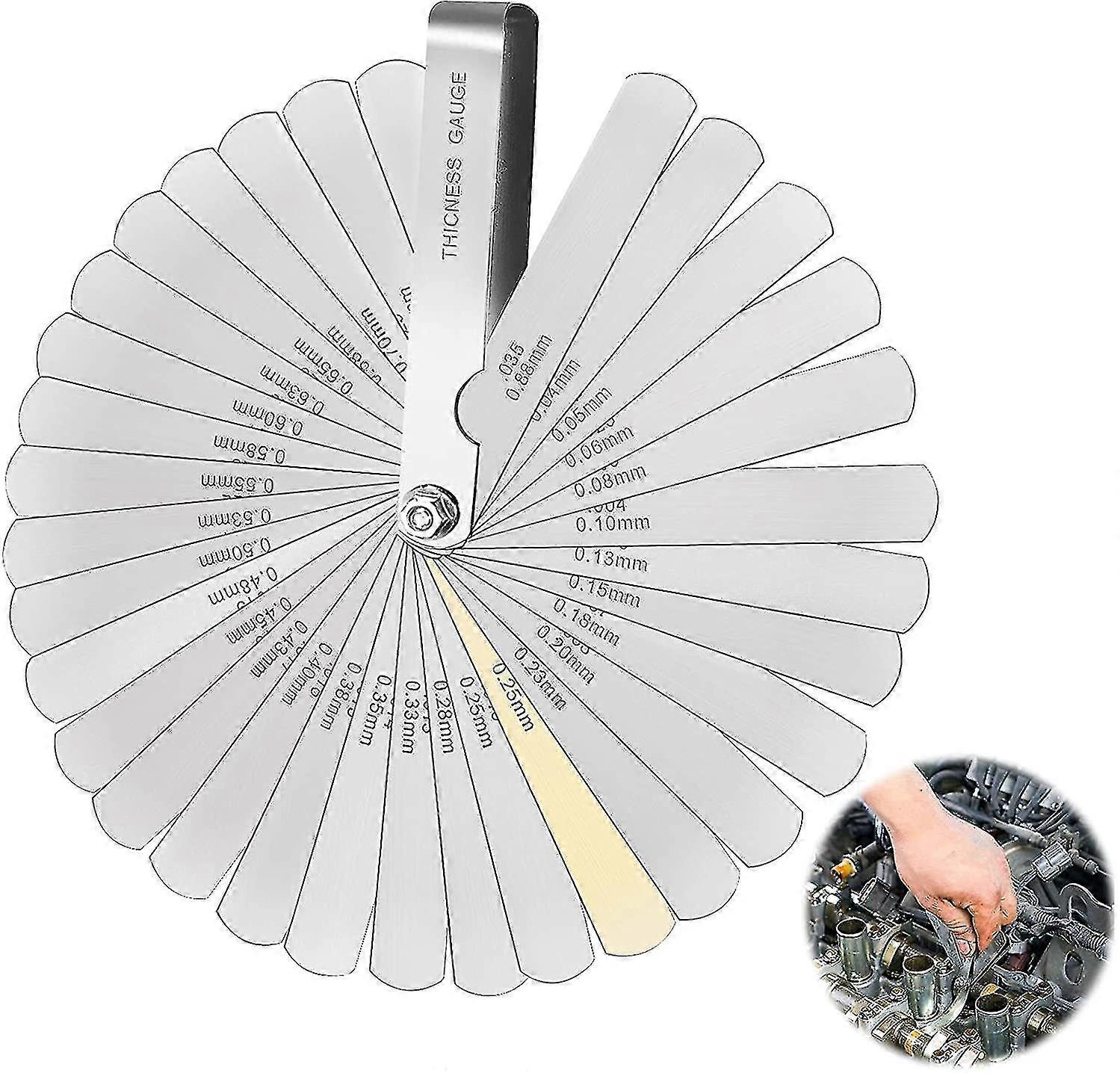 Feeler Gauges Metric Feeler Gauge 32 Blades Feeler Gauge Imperial And Metric Set
