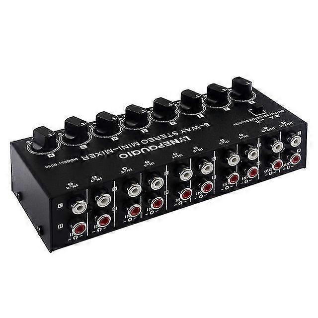 Mini stereo 8 ways non source sound mixture/needn't power supply, stereophonic audio frequency sound mixture