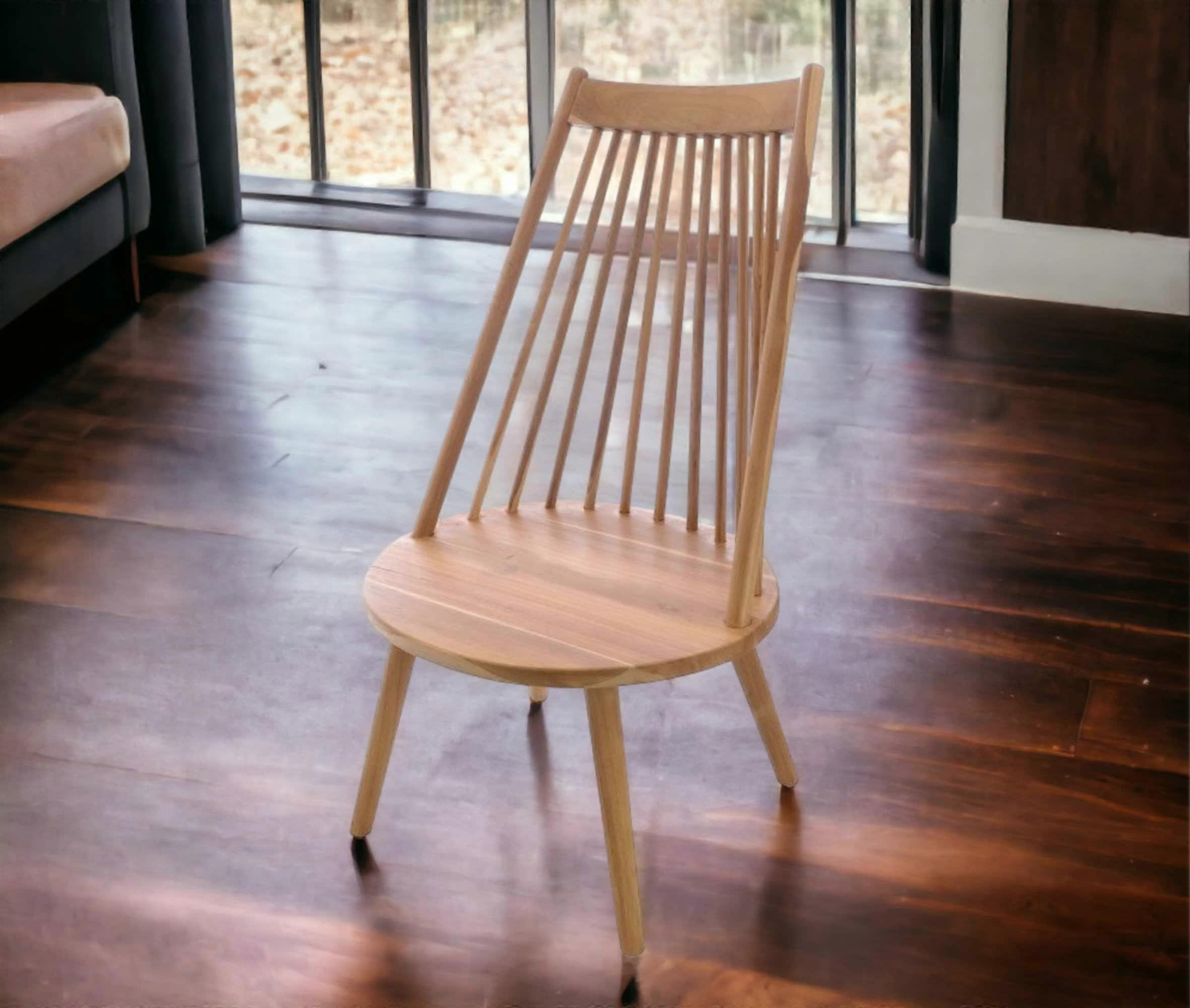Scandinavian Curved High Back Chair