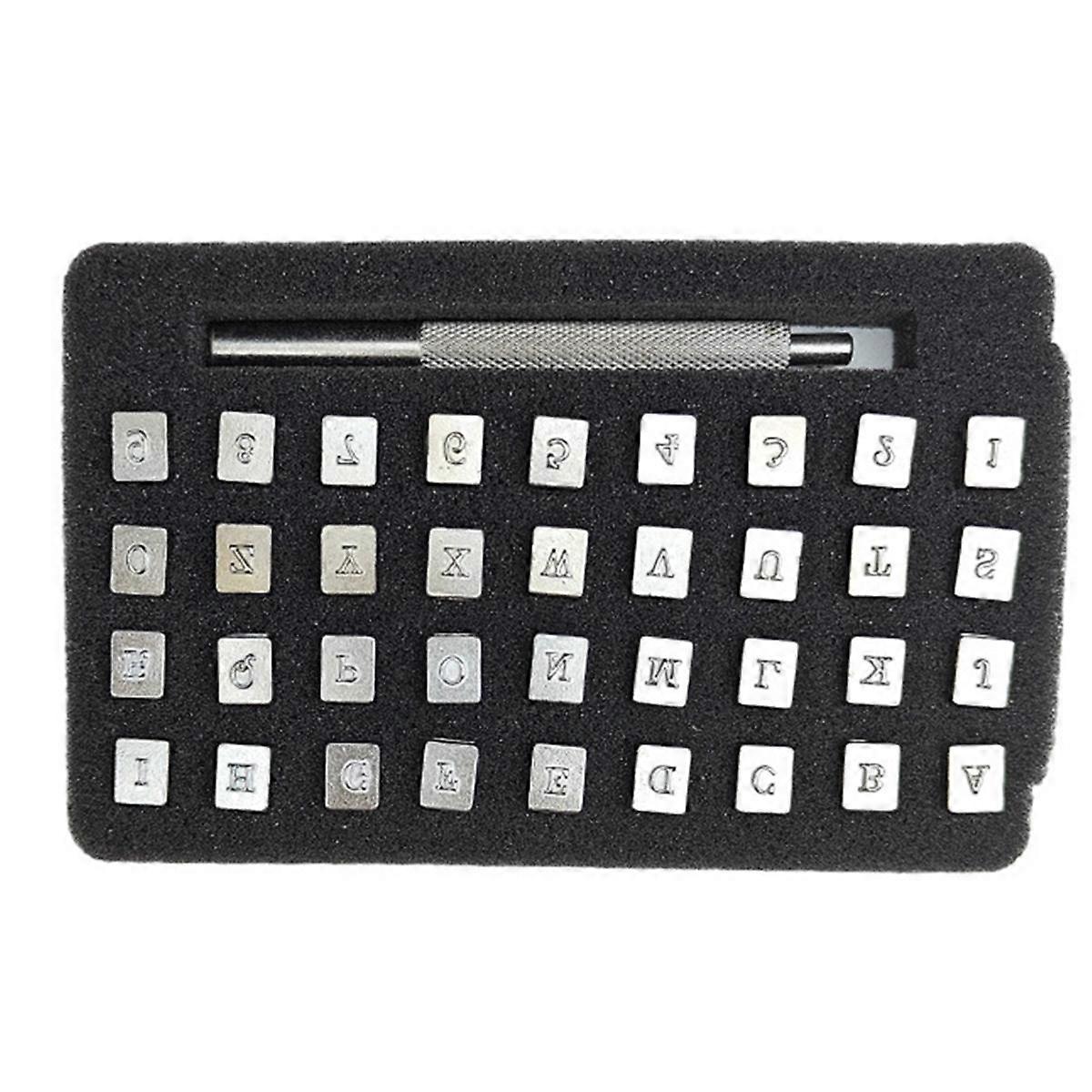 DIY Leather Stamp Engraving Craft Tools, Alphanumeric Stamp Leather Craft,6mm