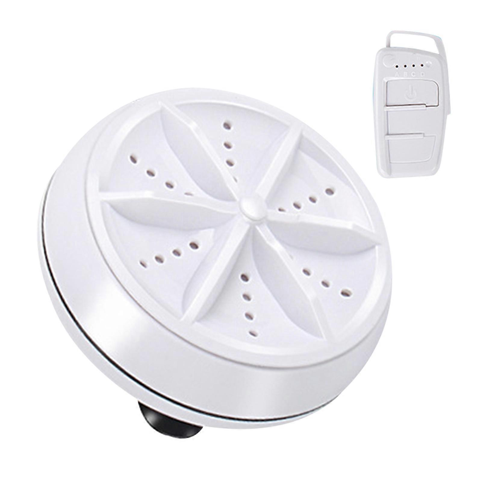 Machine à laver à ultrasons multifonctionnelle 9cm Round Mini outil de nettoyage portable pour une utilisation en extérieur de voyage