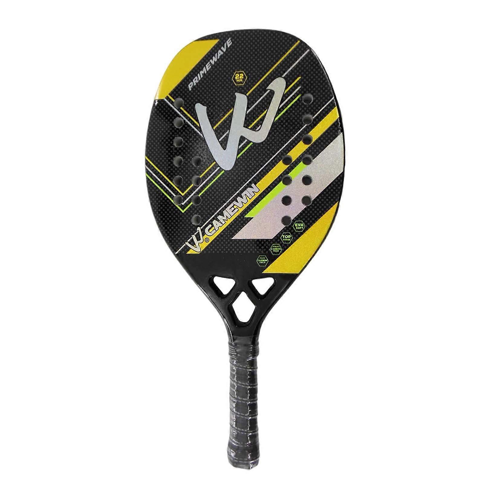 Large Beach Tennis Paddle Tennis Racket with Non-slip Comfortable Grip Handle for Easy to Hit Powerful Shots