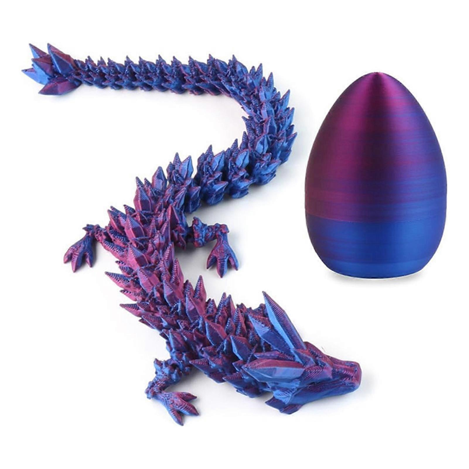 Movable Dragons Fidgets Toy with Simple Egg Stylish Desktop Crafts Decoration for Living Room Bedroom