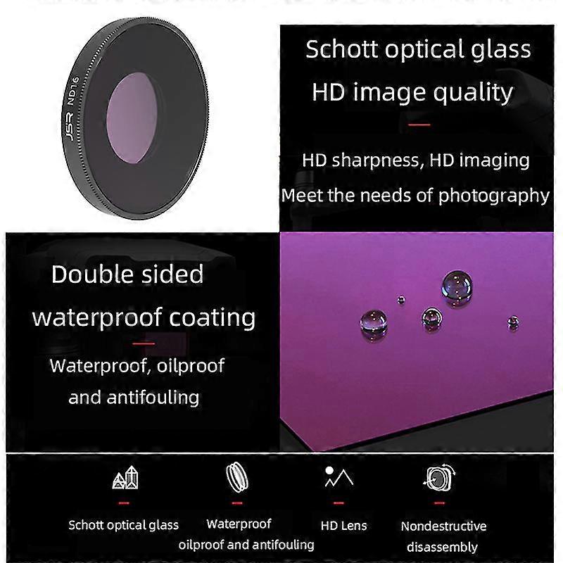 Camera Lens Filter Pentru Dji Osmo Acțiune 3 Părți 8/16/32/64 Nd NDPL Mcuv Night Star Filter Kit Pentru Dji Action 3 Accesorii