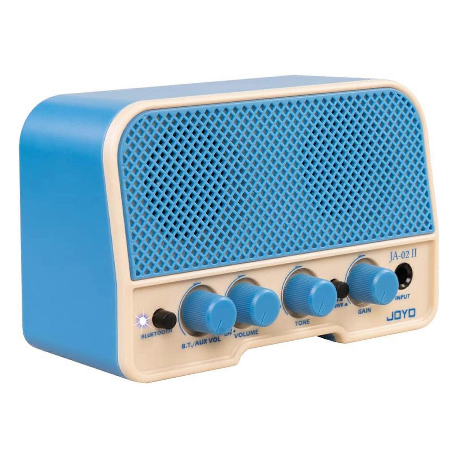 JOYO JA-02 II ميني غيتار مكبر للصوت ثنائي القناة نظيفة أمبير. Overdirve تأثير الغيتار AMP مع بلوتوث 5.0 AUX Connetor