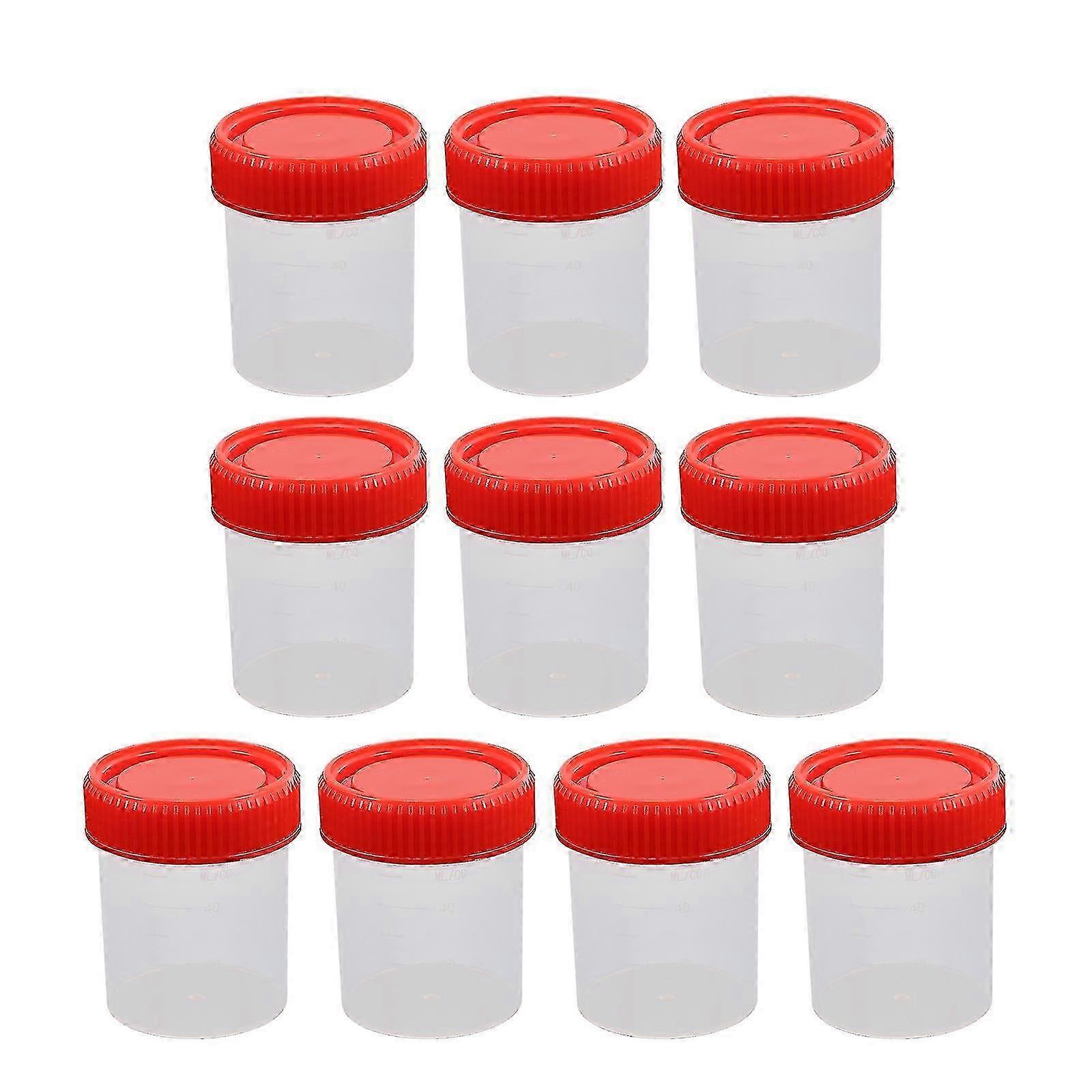 10pcs Leak-resistant Urine Cups Urine Specimen Collection Plastic Cups for Testing