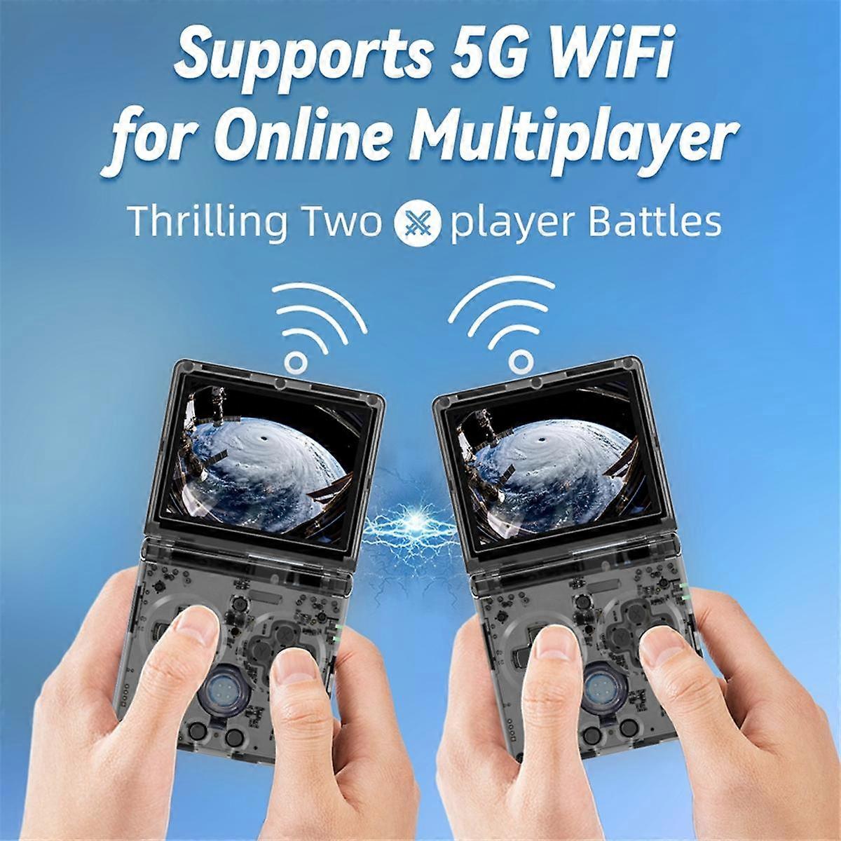 Handheld Game Console for AMPOWN RG35XXSP Retro PSP Game Console Folding Flip Cover Wireless Game C