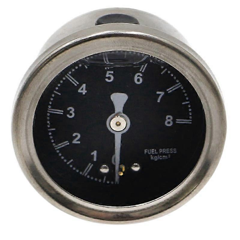 Aluminum Silver Fuel Pressure Regulator Black Face Color Meter with 1/8 NPT Indicator Control Oil