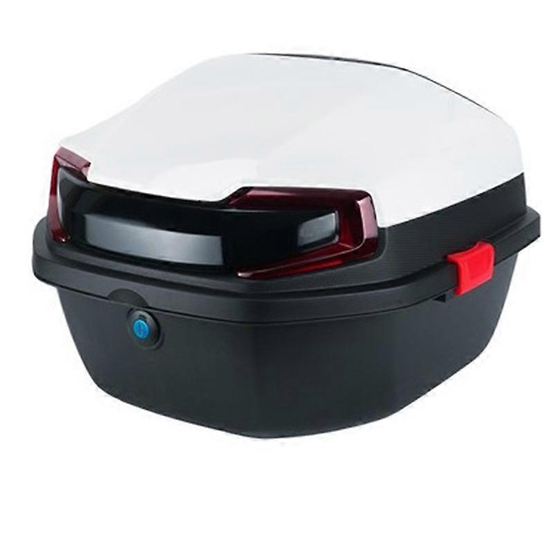 Electric Vehicles Rear Box Large Capacity Smooth Surface Color Blocking for Motorcycle Electromobile White