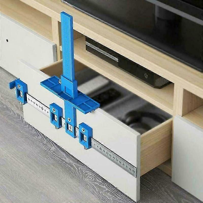 Wood dowel woodworking jig drill guide cabinet handle knobs template locator