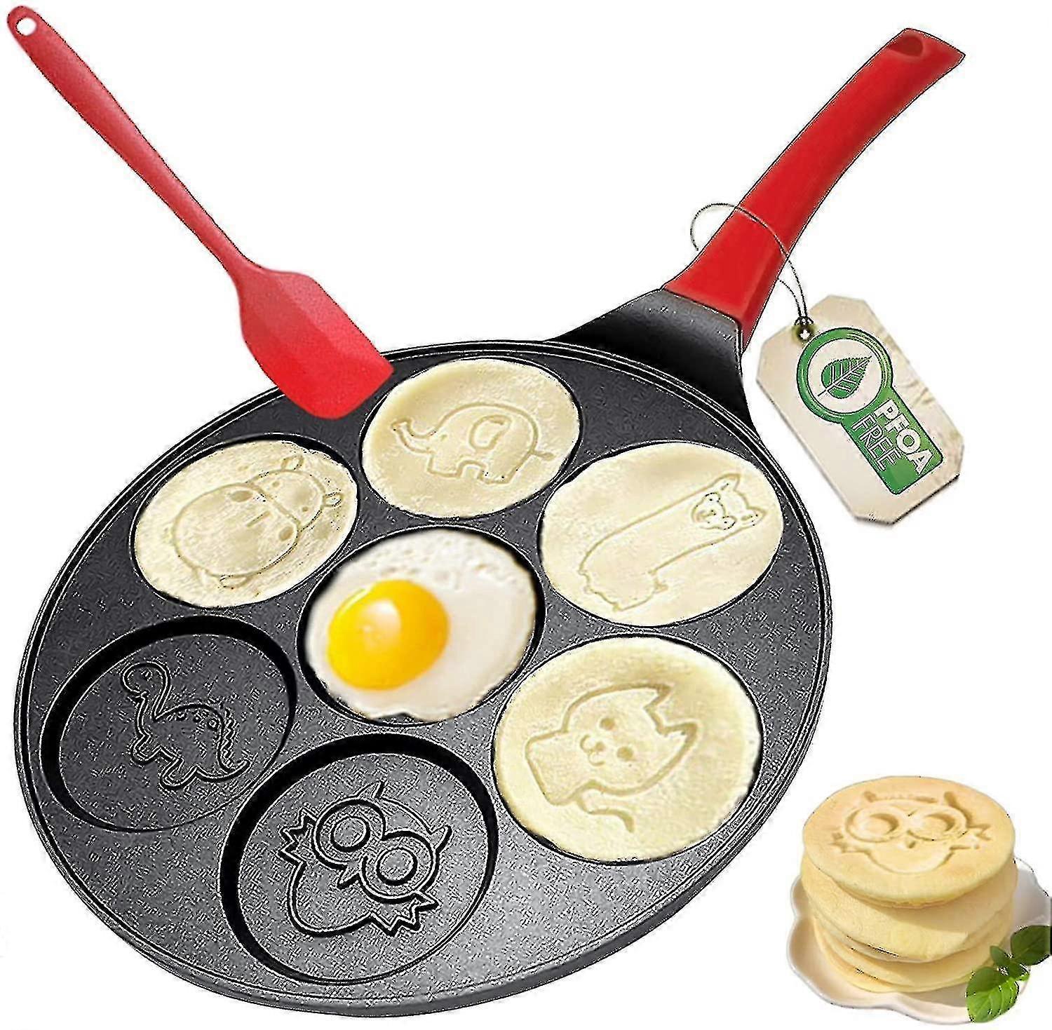 Pancake Shapes Pan Pancake Molds For Kids Nonstick Crepe Pan Griddle(group1)