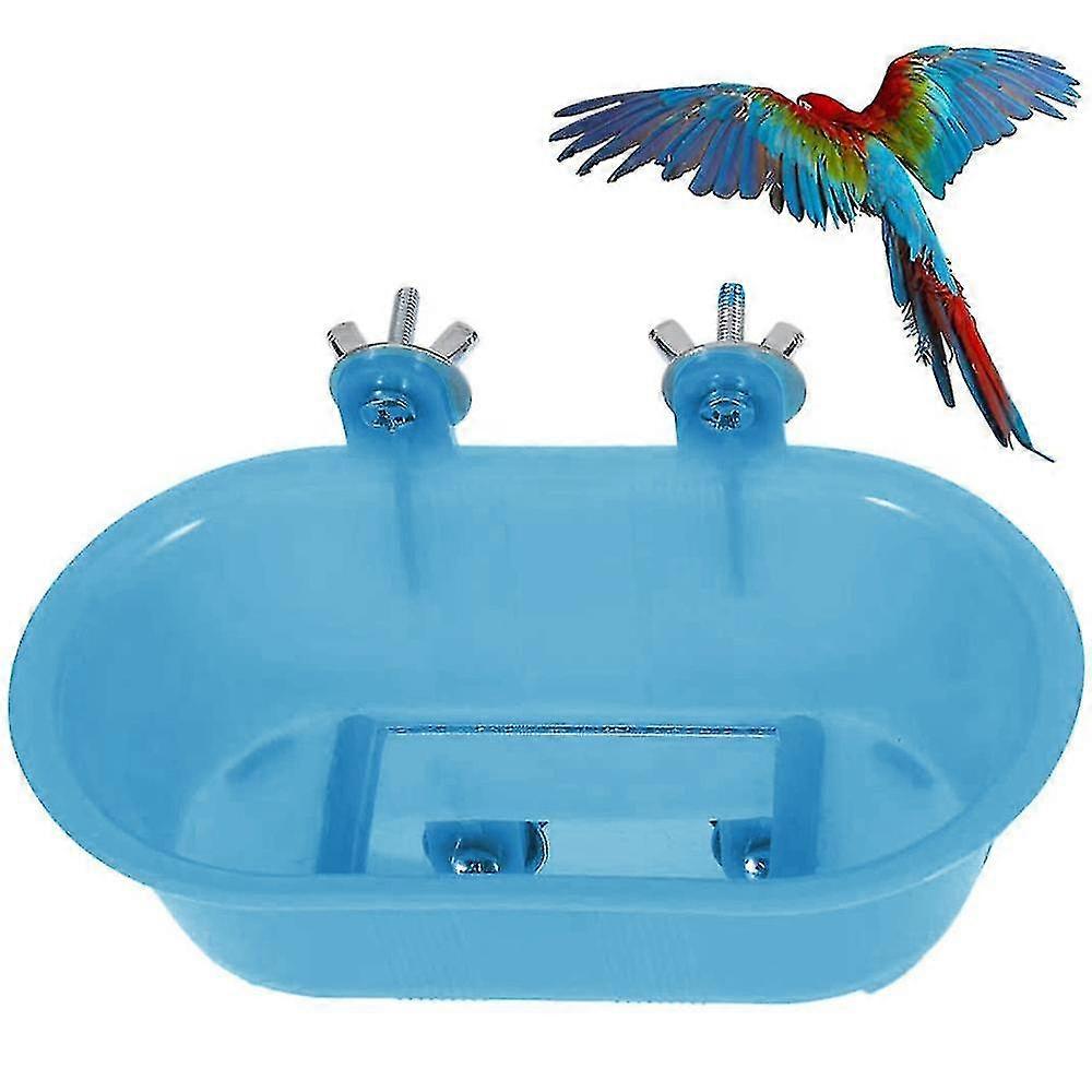 Yaju Bird Bath Deck Detachable Mounted For Outdoors Gardens, Adjustable1pcsblue
