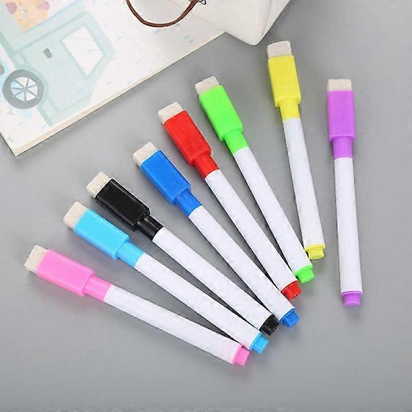 8 Colors Whiteboard Pens With Cleaner