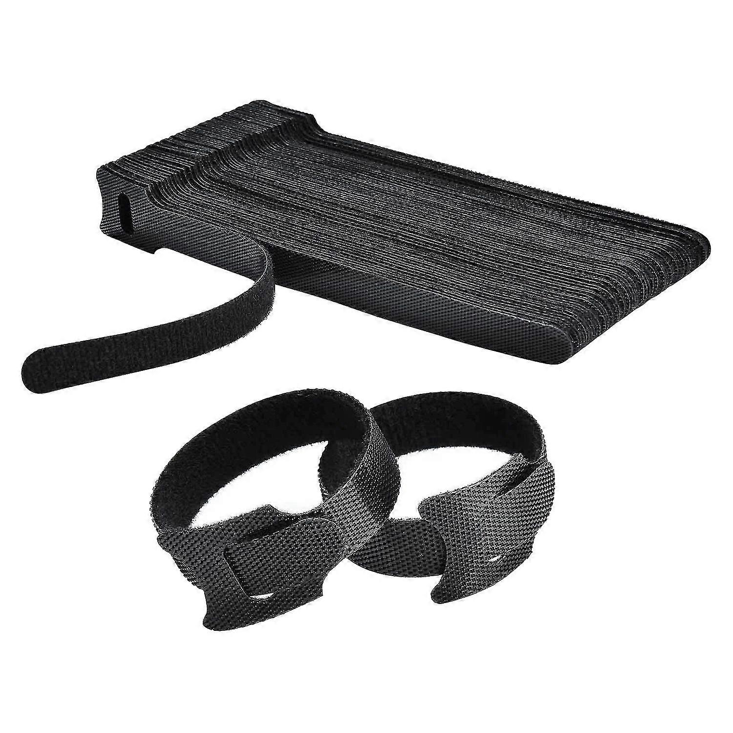 60pcs Fastening Reusable, Adjustable , Microfiber Cloth Straps Hook Loop Cord