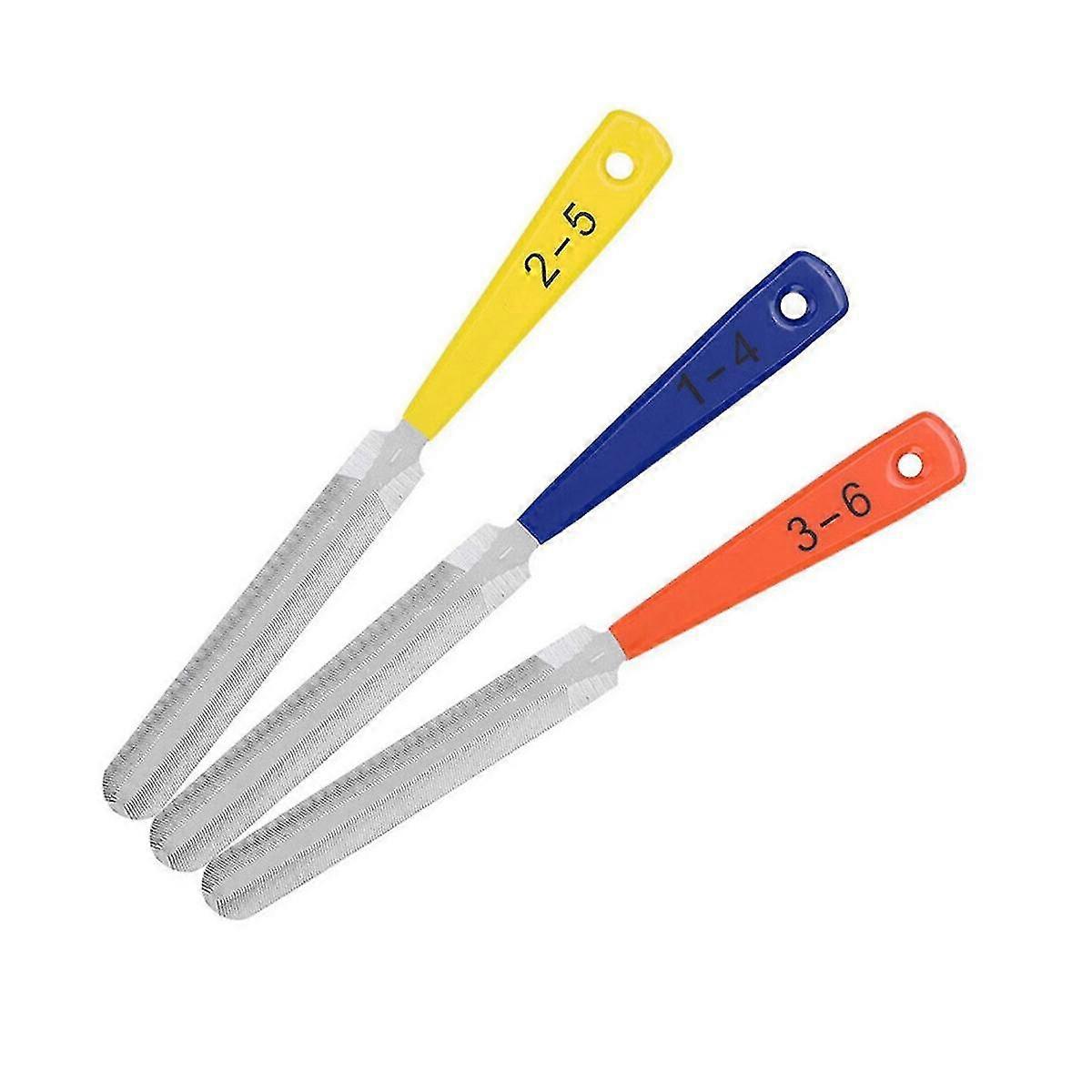 3-pack Dubbelsidig Gitarr Mutter Slitsad Sadel Fil Luthier Gitarr Stål Band Mutter Fil Gitarr Bas M-YuJia