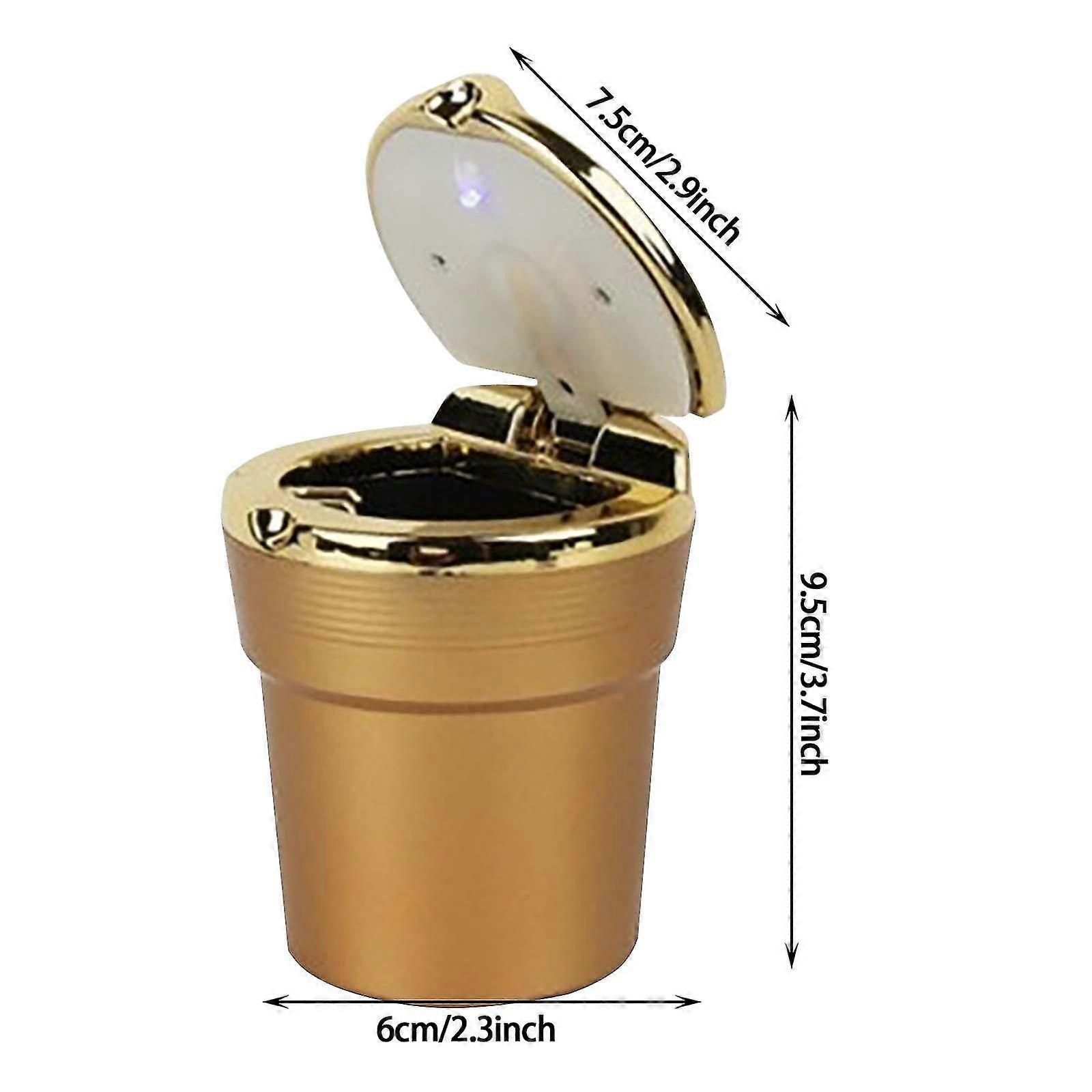 Portable Vehicle-mounted Metal Ashtray With Multifunctional Automatic Lighting