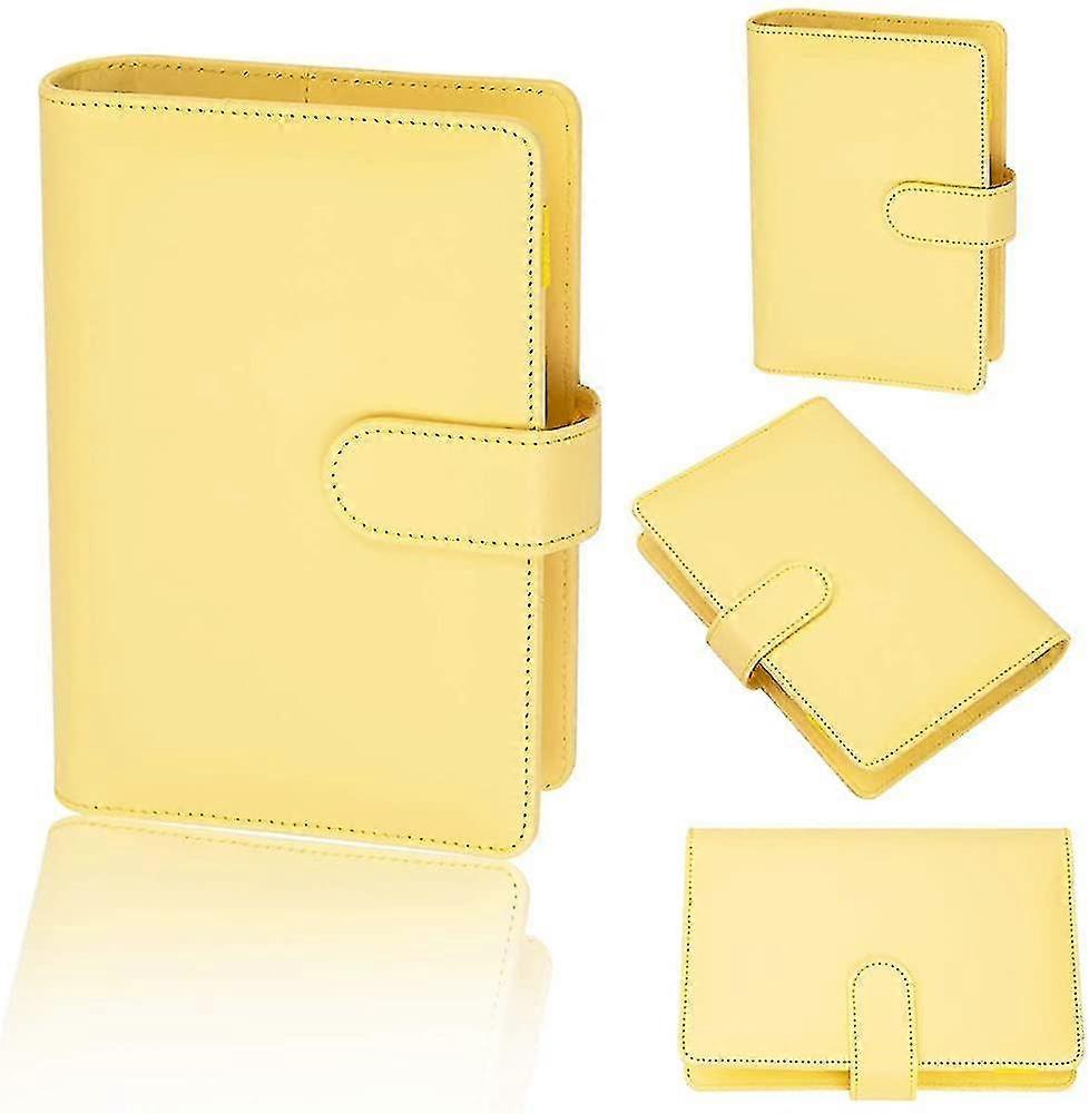 A6 Pu Leather 6 Ring Binder Notebook Cover,refillable Personal Planner 6 Round