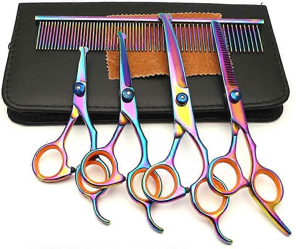 Pet Grooming Scissors Set With Safety Round Tip,grooming Scissors