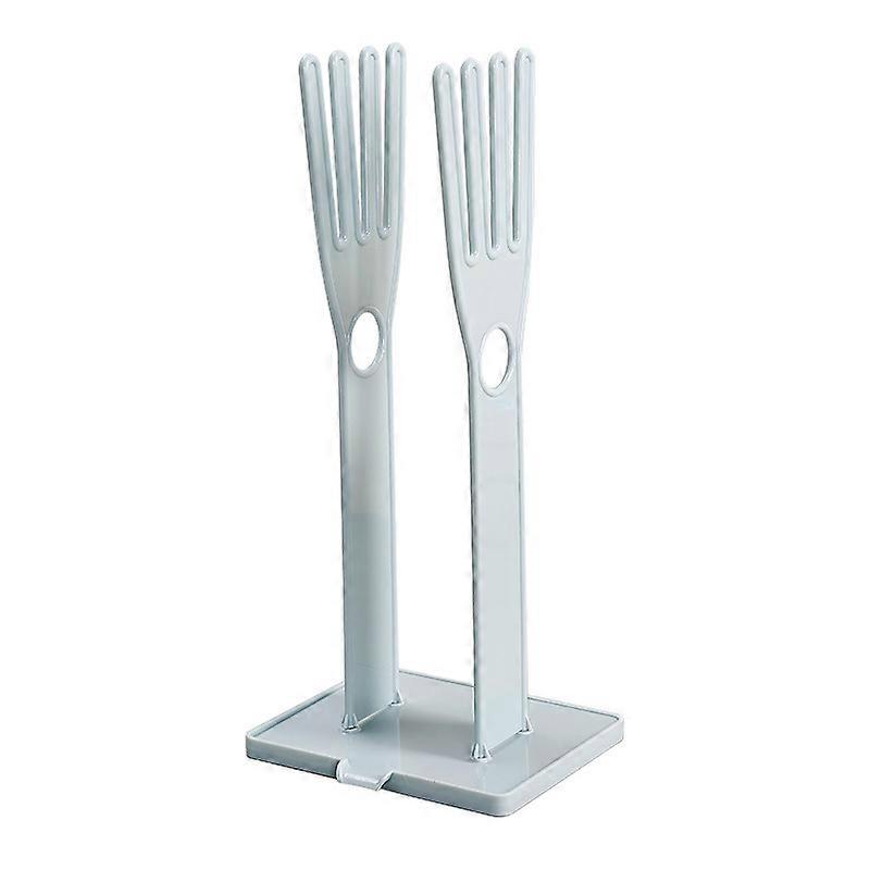 Multifunctional removable glove drying rack kitchen countertop drain rack rag rack, blue