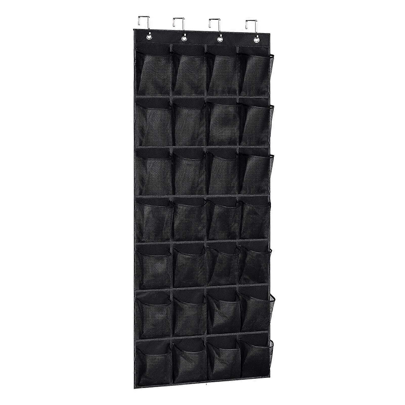 Shoe Storage Bag Large Capacity Space-saving 4 Hooks 28 Mesh Pockets Folded Store Shoes Great Load Bearing Keychain Shoe Organizer Pouch Household Sup