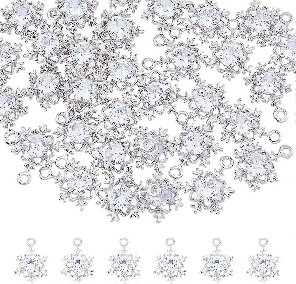 Snowflake Sun Bowknot Charms Cubic Zirconia Dangle Charm with Loop Beautiful Charms for Earrings DIY Making Crafting