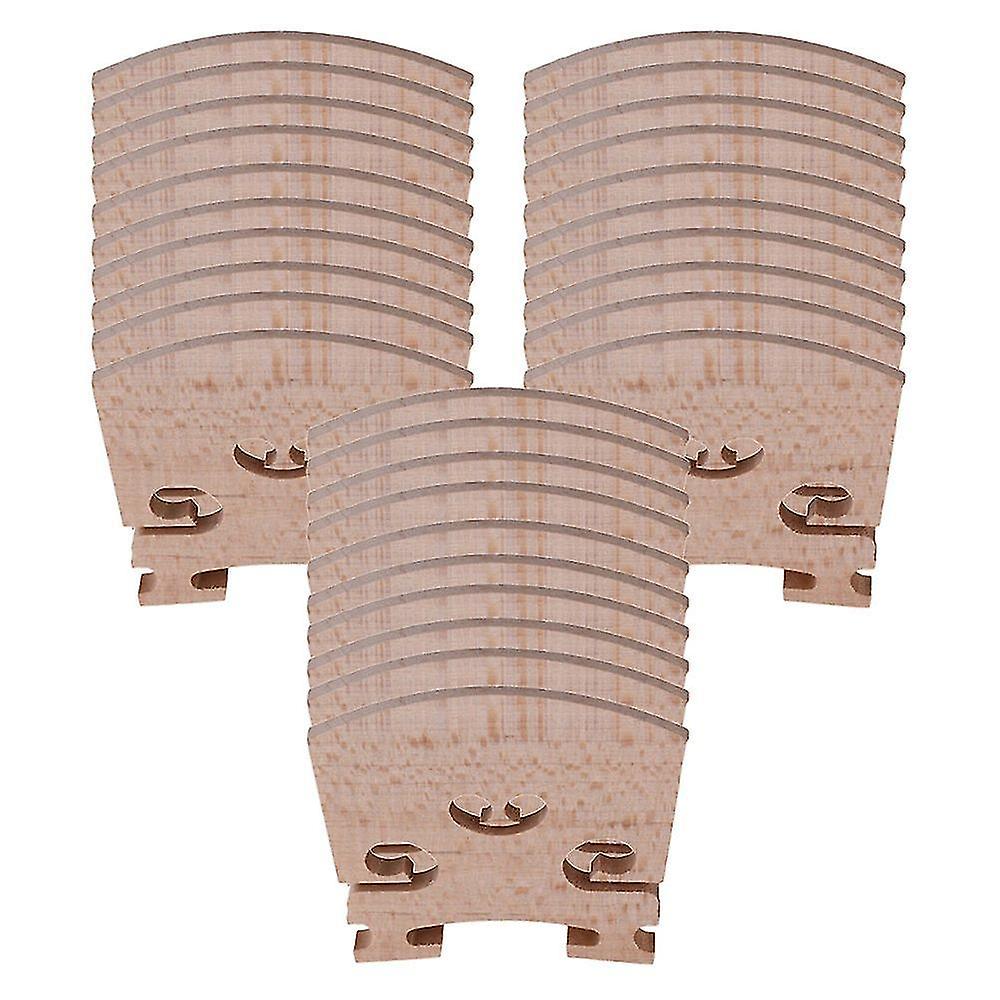 Orchestral String Instrument Fittings Parts 30 Pcs Wood Color Violin Maple Bridge For 4/4 Size Violin Fiddle Parts