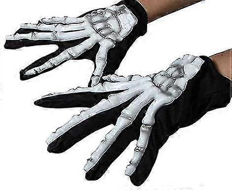 Skeleton Gloves Halloween Party Cosplay Gloves Full Finger Ghost Glove