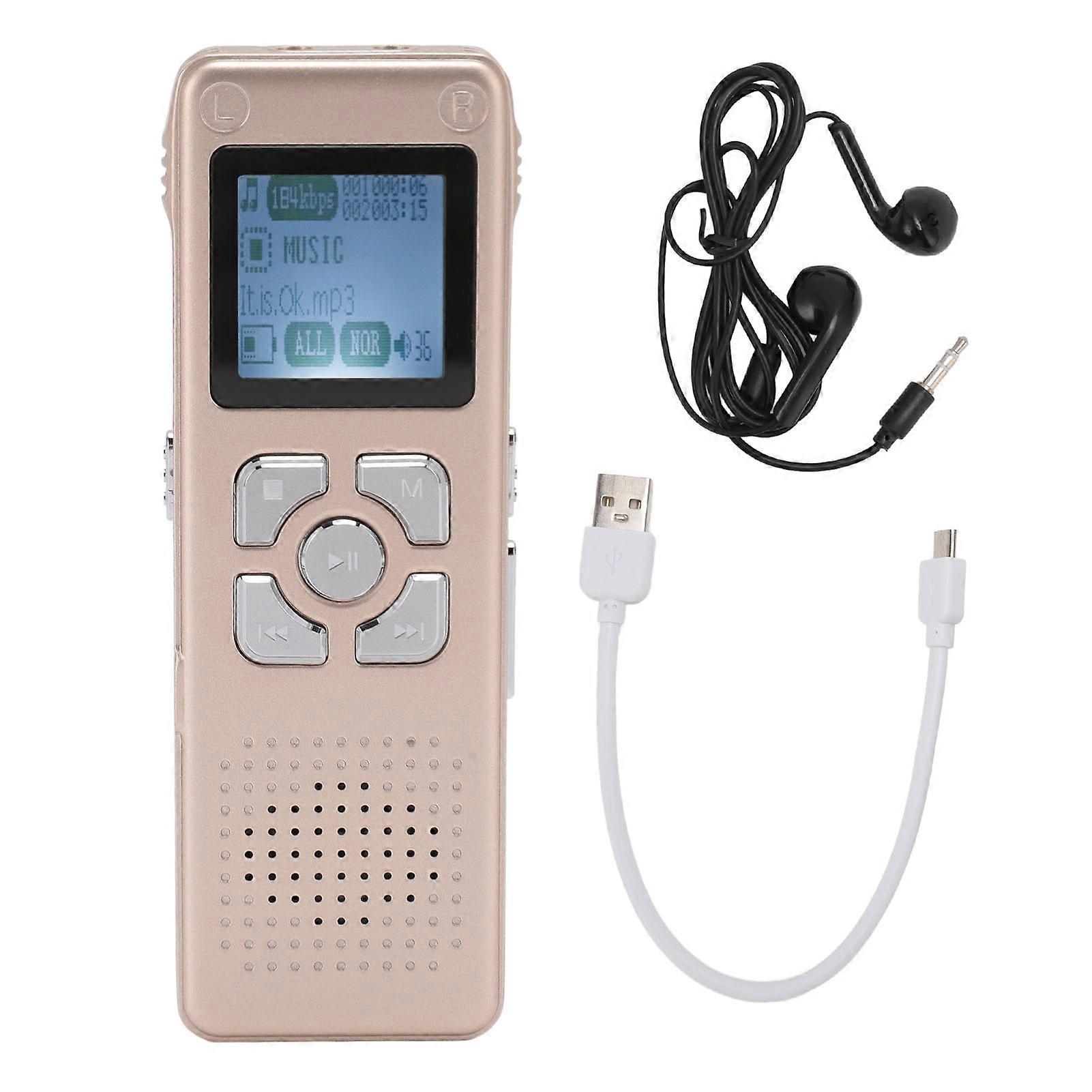 Digital Voice Recorder Smart Noise Reduction Dual Microphone Speech To Text Voice Activated Recording Device MP3 Recorder 32G