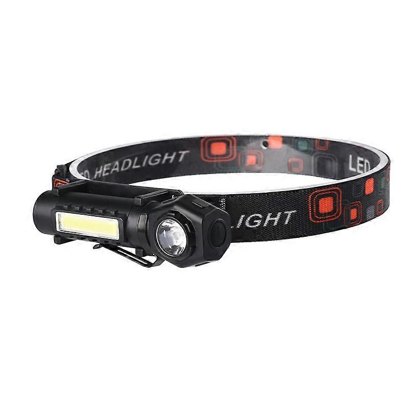 Super Bright LED Headlamp Rechargeable Flashlight with XPE COB Beads and Tail Magnet Dual Purpose Work Light Waterproof
