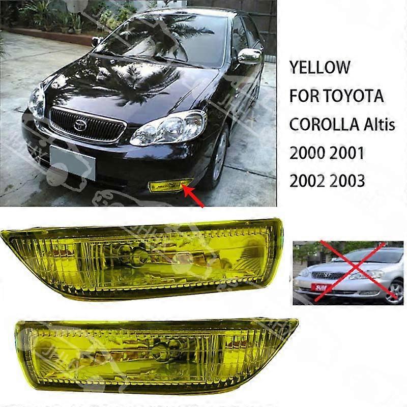 Compatible Corolla 2000-2003 Yellow (White) Fog Lamp/Fog Lamp Front Bumper Lamp