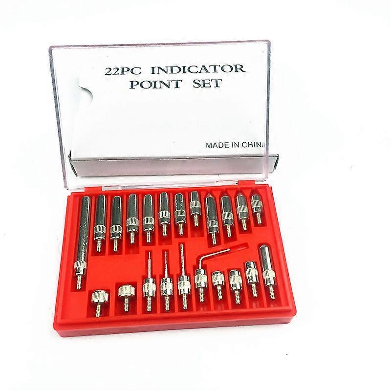 22pcs/set M2.5 Thread Steel Dial Indicator Point Set 22Pcs 4-48 Thread Tip For Dial & Test Indicators